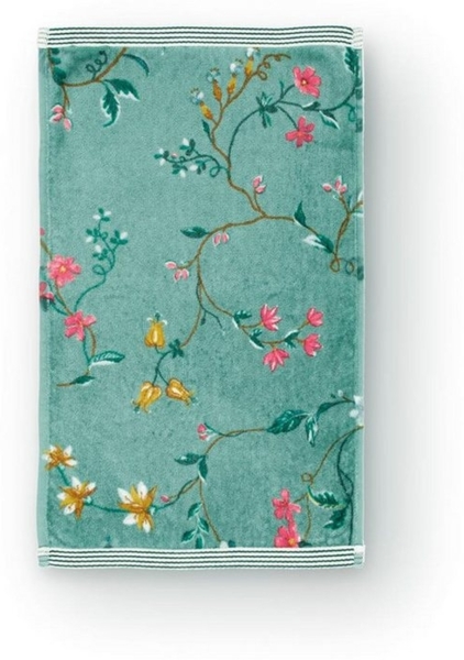PiP Studio Gästehandtuch Les Fleurs_Green_UV_UV_30x50 1 Gästehandtuch 30 x 50 cm, Frottier (1-St), Gästetuch Gästehandtuch