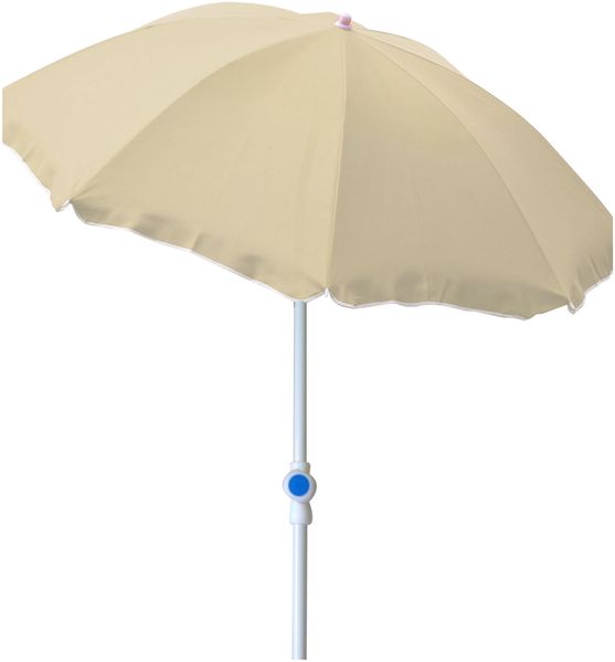 Sonnenschirm knickbar Ø 2 m Garten Balkon Strand Schirm UV30+ beige
