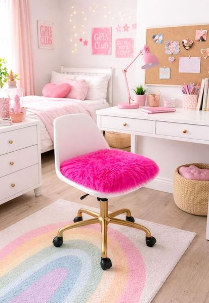 Lammfell Sitzkissen 40x40 cm Pink