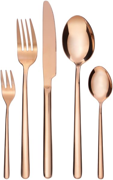 Tafelbesteck 10-teilig Edelstahl glänzend, Serie Rom