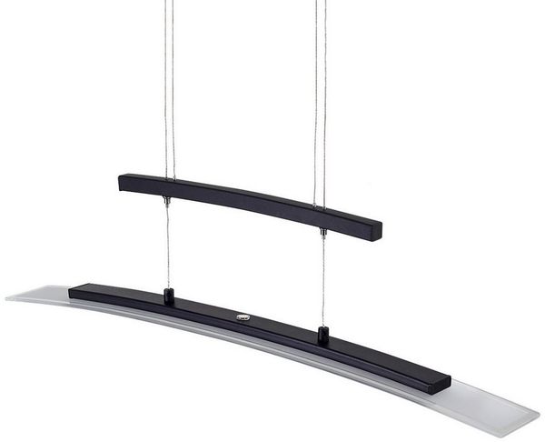 hofstein Pendelleuchte »Silvi« Hängelampe aus Metall in schwarz, 2700 Kelvin, 1520 Lumen, verstellbare mit Tastdimmer, Helligkeit und dimmbar