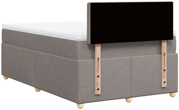 vidaXL Boxspringbett mit Matratze Taupe 120x200 cm Stoff 3288965 Bild 8