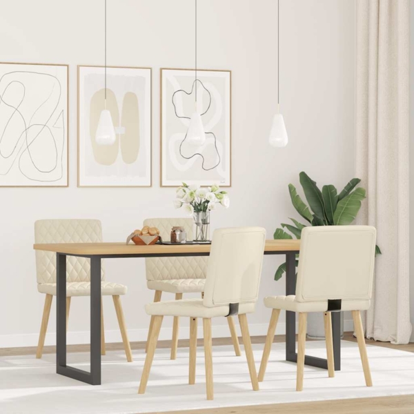 vidaXL Esszimmerstühle 4 Stk. Leinen 3315232