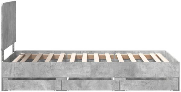 vidaXL Bettrahmen mit Kopfteil Beton Grau 90 x 190 cm Ingenieurs Holz 3412640 Bild 9