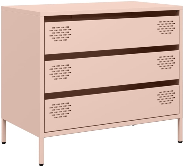 vidaXL Sideboard Rosa 68x39x58,5 cm Kaltgewalzter Stahl 851293