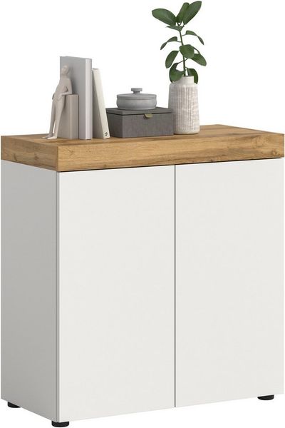 OTTO home Kommode MAMBO, Breite 77cm, 2 Türen, 4 Fächer, push-2-open (1 St, 2 farbige Ausführung, in verschiedenen Farben erhältlich), Kommode, Anrichte, Wohnzimmer, Schlafzimmer