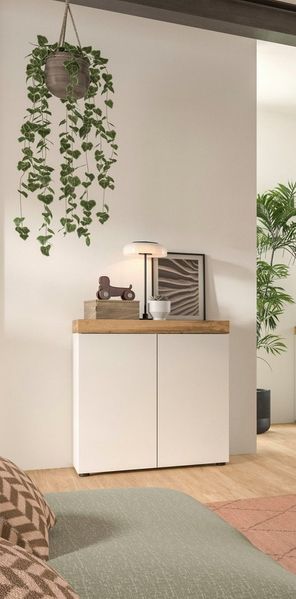 OTTO home Kommode MAMBO, TOPSELLER!, Breite 77cm, 2 Türen, 4 Fächer, push-2-open (1 St, 2 farbige Ausführung, in verschiedenen Farben erhältlich), Kommode, Anrichte, Wohnzimmer, Schlafzimmer