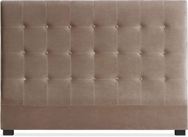 Menzzo Luxor Kopfteil Bett 160cm mit Samtbezug Taupe