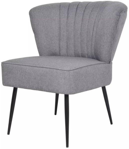 vidaXL Cocktailsessel Hellgrau Stoff 244097