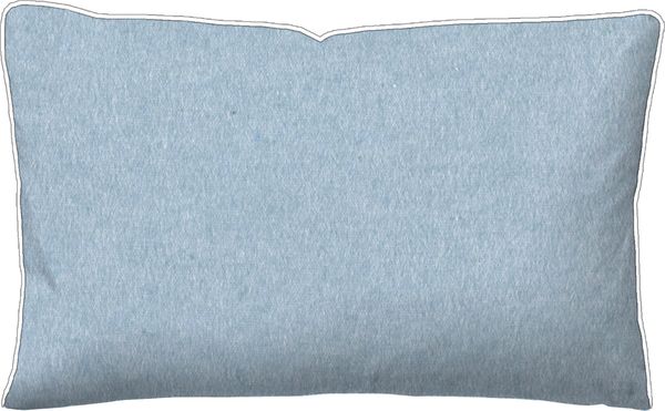 biberna Melange-Flanell Kopfkissenbezug MELANGE UNI, eisblau Bild 2