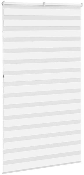 vidaXL Doppelrollo Weiß 135x230 cm Stoffbreite 130,9 cm Polyester 4014814 Bild 4