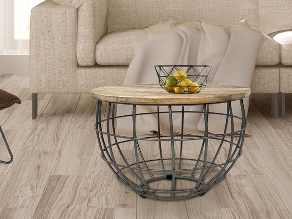 Amagohome Beistelltisch Couchtisch rund ø55/60/65/75cm Beistelltisch Industrie Style Metall Ge
