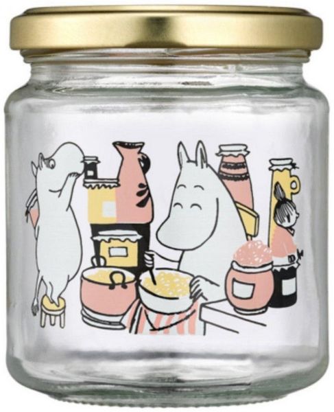 Muurla Vorratsdose Glas mit Schraubverschluss Moomin Jam (0,3L)