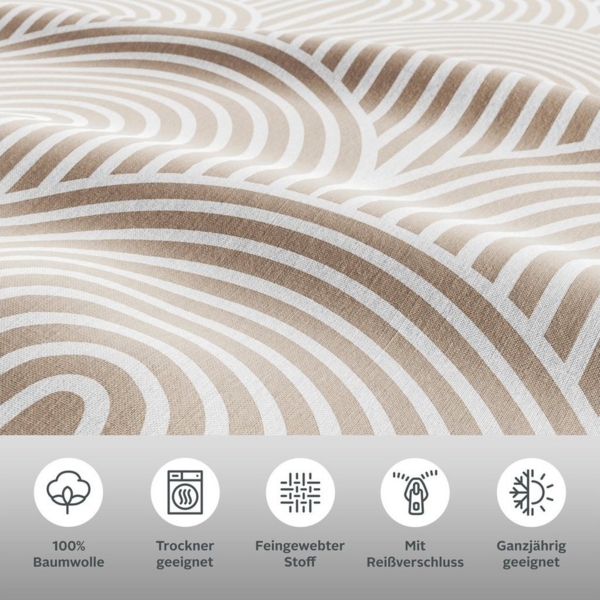 Leonique Bettwäsche Matilda in Gr. 135x200 oder 155x220 cm, Renforcé, 2 teilig, Bettwäsche aus Baumwolle, Bettwäsche mit skandinavischem Design Bild 2