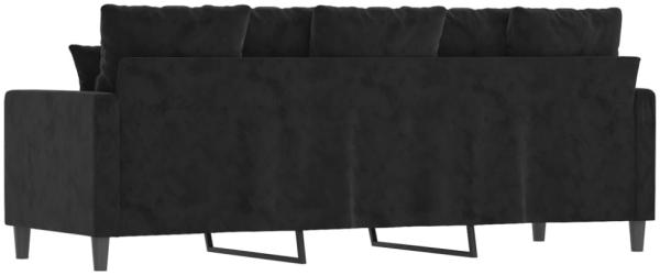 vidaXL 3-Sitzer-Sofa Schwarz 180 cm Samt 359318 Bild 3