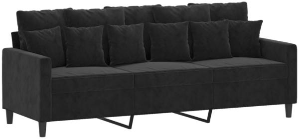 vidaXL 3-Sitzer-Sofa Schwarz 180 cm Samt 359318 Bild 7