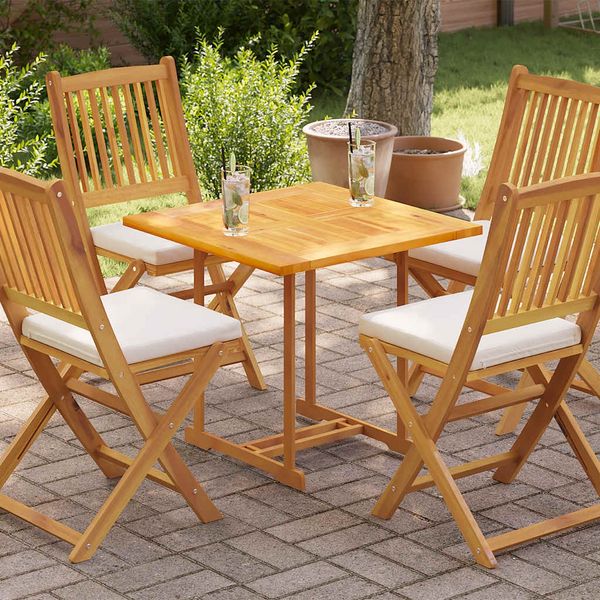 vidaXL Tischplatte Massivholz Teak 70×70×2,5 cm 48989
