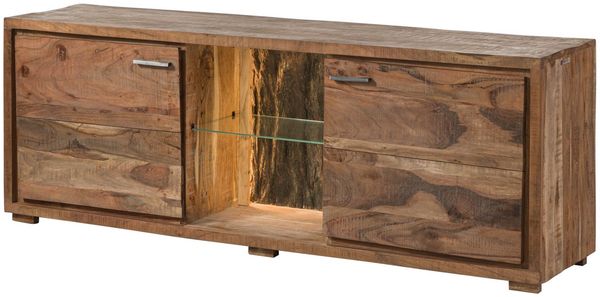 TV-Board Akazie 175x40x63 natur lackiert BARK #111