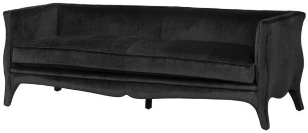 Casa Padrino Luxus Sofa Schwarz 225 x 79 x H. 75 cm - Hotel Möbel