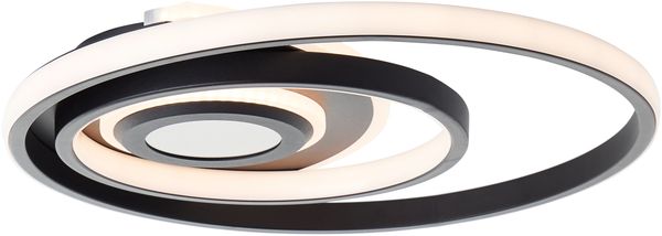 Brilliant LED Deckenleuchte Opame LED Deckenlampe, 42 cm, 4400 lm, dimmbar, 3000-6500 K, Metall, schwarz