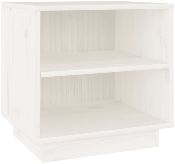 vidaXL Nachttisch, Massivholz Kiefer, 40 x 34 x 40 cm, Weiß