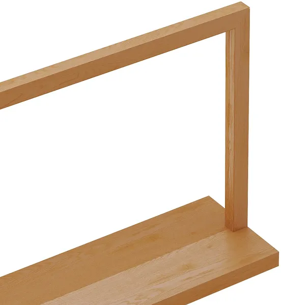 Vente-unique - JIAO Spiegel Holz, Platte Braun - B 12 cm x H 50 cm x L 120 cm Bild 3