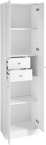 Hochschrank >Quickset 955< (BxHxT: 50x188,5x33 cm) in Weiß Hochglanz Bild 2