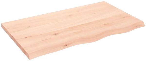 vidaXL Tischplatte 100x60x(2-4) cm Massivholz Eiche Unbehandelt 3156306 Bild 2