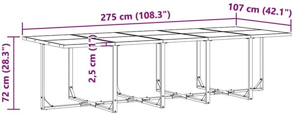 vidaXL Garten Essgruppe 15 pcs Schwarz Stahl 3335866 Bild 12