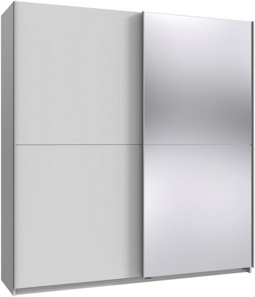 Wimex Kleiderschrank Mugano, B/T/H 135 oder 180/65/198cm, Made in Germany (wähle Deine Ausstattung: Basic oder Premium) 2 Schwebetüren mit oder ohne Spiegel, Metallgriffe