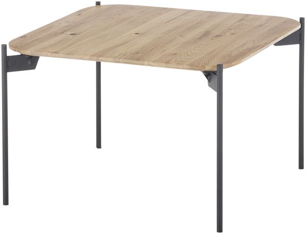 Couchtisch >ALTO< in Eiche, massivholz / Metall - 60x38x60cm (BxHxT)