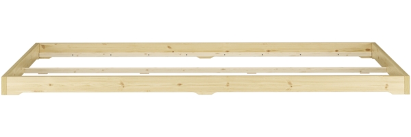 Extra niedriges Doppelbett 180x200 platzsparendes Loftbett Fichte Tanne geölt V-60.47-18Rollrost inkl. Bild 5