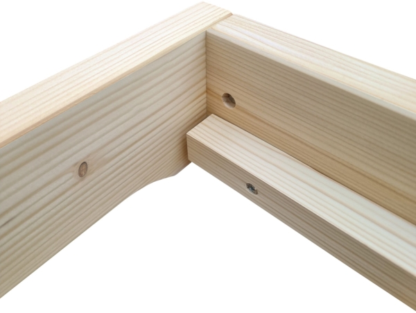 Extra niedriges Doppelbett 180x200 platzsparendes Loftbett Fichte Tanne geölt V-60.47-18Rollrost inkl. Bild 8