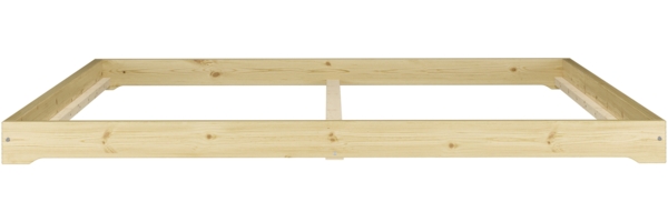 Extra niedriges Doppelbett 180x200 platzsparendes Loftbett Fichte Tanne geölt V-60.47-18Rollrost inkl. Bild 4