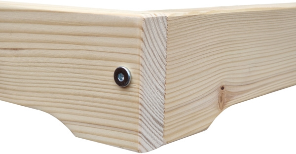 Extra niedriges Doppelbett 180x200 platzsparendes Loftbett Fichte Tanne geölt V-60.47-18Rollrost inkl. Bild 6