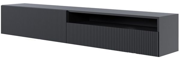 Selsey TV-Schrank VELDIO hängend, mit offenem Fach und Lamellenfronten, 175 cm
