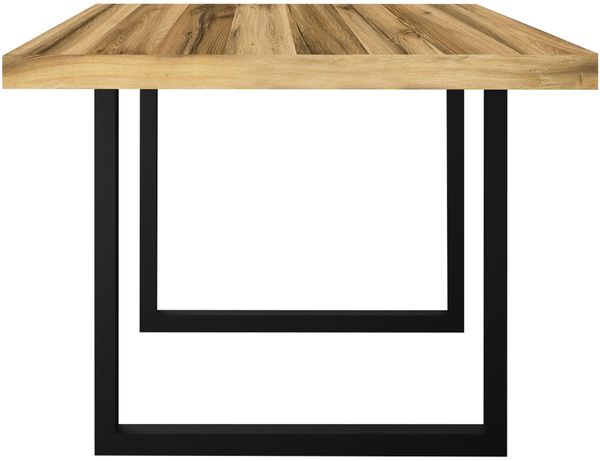 Esstisch Elgin 3 210-310x80x100 Holzwerkstoff Schwarz/Plankeneiche Bild 5