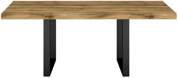 Esstisch Elgin 3 210-310x80x100 Holzwerkstoff Schwarz/Plankeneiche Bild 3