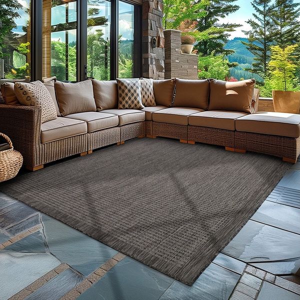 Carpettex Outdoorteppich Unicolor, Läufer, Höhe: 3 mm, Teppich Wetterfest Waschbar Balkon, Garten, Terrasse und Küchenteppich