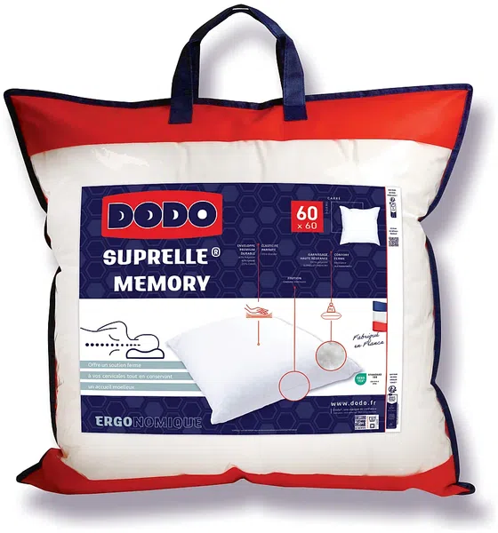 DODO - CERVEA Kopfkissen Stoff Weiß - B 60 cm x H 15 cm x L 60 cm