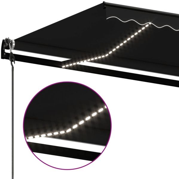 vidaXL Automatische Markise mit LED & Windsensor 500x350 cm Anthrazit 3069234 Bild 5