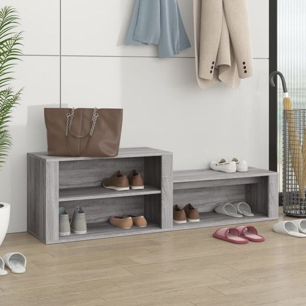 vidaXL Schuhschrank Grau Sonoma 150x35x45 cm Holzwerkstoff 816918