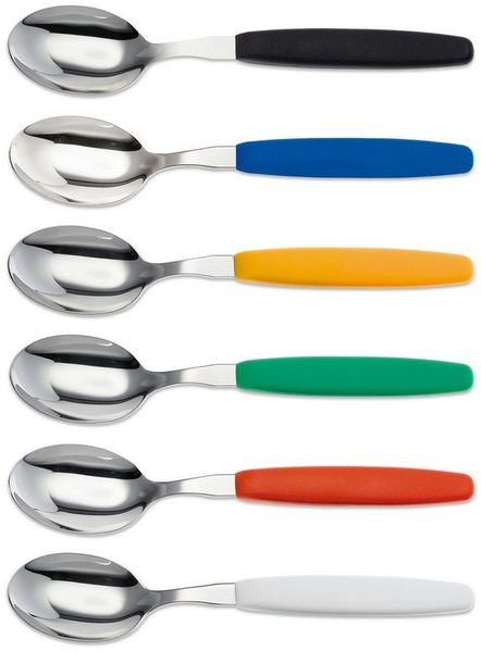 GIESSER Bestecklöffel Besteck Gabel, Teelöffel, Löffel, Kuchengabel (6 Stück), schönes Design, langlebig, kombinierbar, spülmaschinenfest