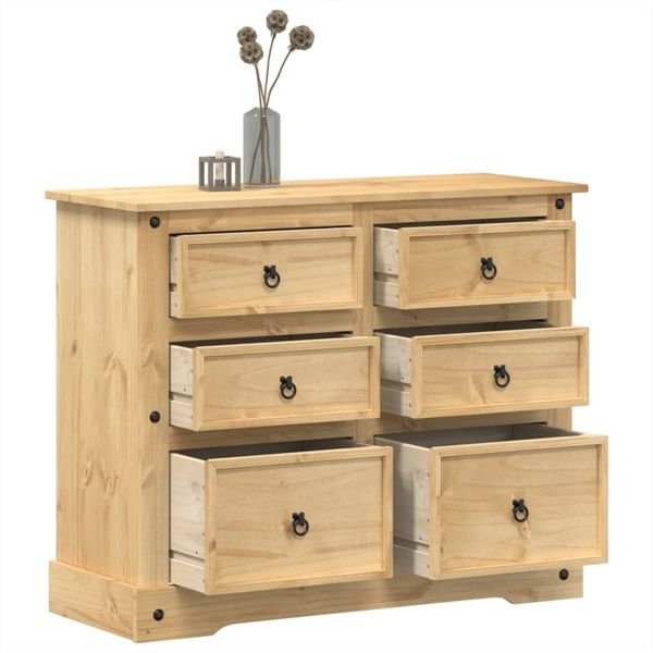 vidaXL Kommode Corona 110x43x91 cm Massivholz Kiefer 4005676