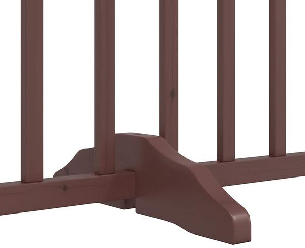 vidaXL 9-tlg. Hundetor mit Tür Faltbar Braun 450 cm Pappelholz 3155715 Bild 6