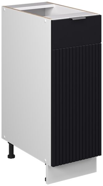 Apothekerschrank Fame-Line Schwarz gestreift 30 cm ohne Arbeitsplatte Vicco