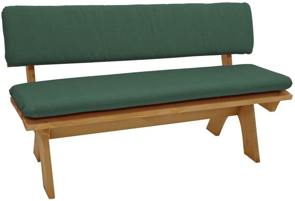 TPFGarden Bankauflage POOLE, (Polsterauflage für 3-sitzer Bank, dunkelgrün - BxTxH: 150x42x6,5 cm)