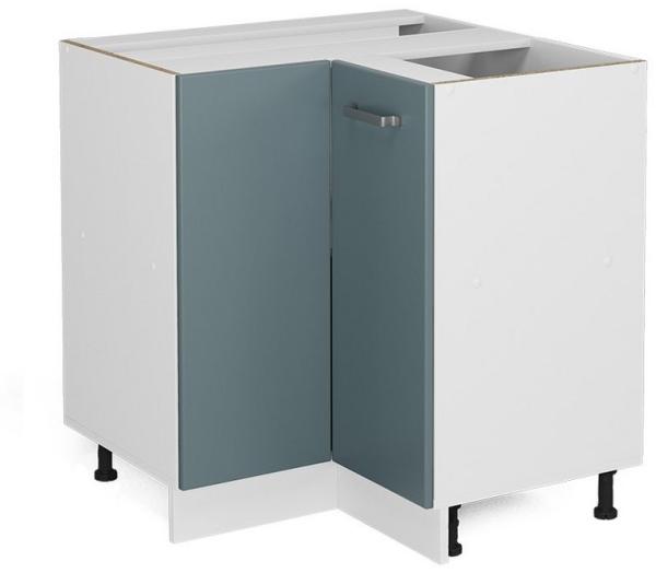 Vicco Eckschrank R-Line, Blau-Grau/Weiß, 75. 6 cm ohne Arbeitsplatte