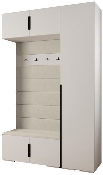 ABIKS MÖBEL Kompaktgarderobe INOVA 1 SATZ 19 Möbelset, Garderobe mit Kleiderstange und Regalen