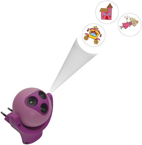 Nachtlicht PRINZESSIN (3 Motive) Projektor für die Kinderzimmer Steckdose H 10cm